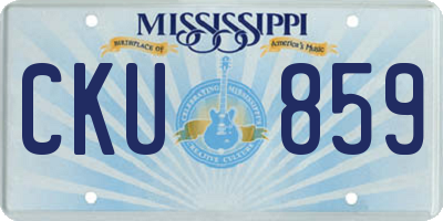 MS license plate CKU859