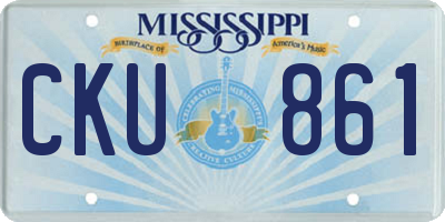 MS license plate CKU861