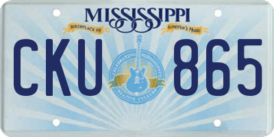 MS license plate CKU865