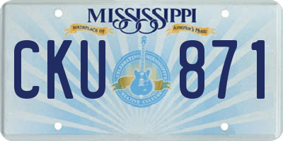 MS license plate CKU871
