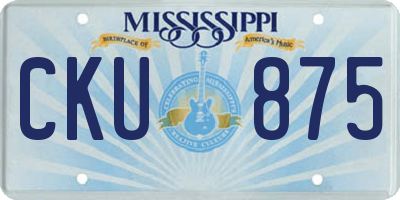 MS license plate CKU875