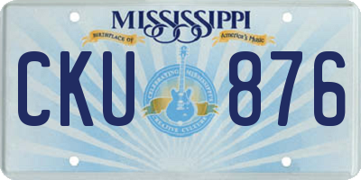 MS license plate CKU876