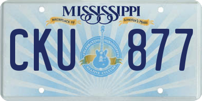 MS license plate CKU877
