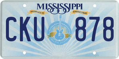 MS license plate CKU878
