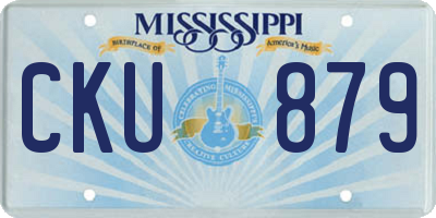 MS license plate CKU879