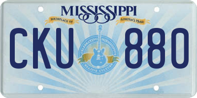 MS license plate CKU880