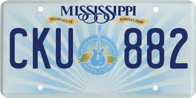 MS license plate CKU882