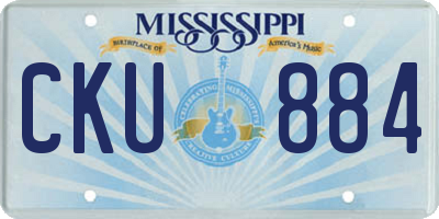 MS license plate CKU884