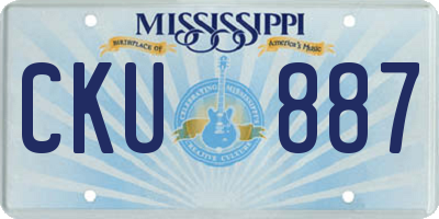 MS license plate CKU887