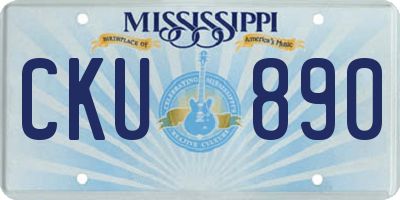 MS license plate CKU890
