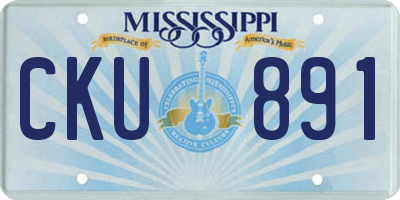 MS license plate CKU891