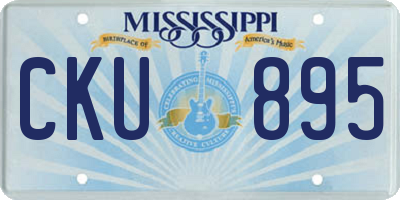 MS license plate CKU895