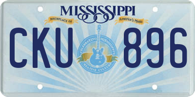 MS license plate CKU896