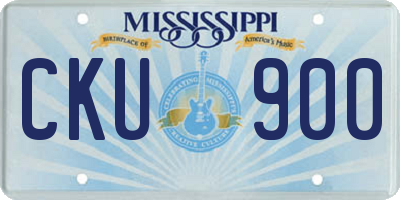 MS license plate CKU900