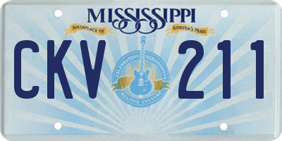 MS license plate CKV211