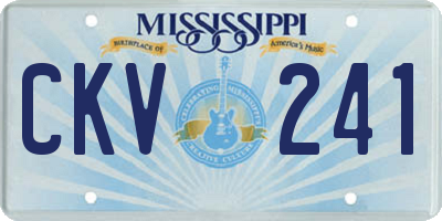 MS license plate CKV241