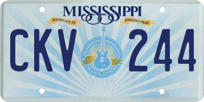 MS license plate CKV244