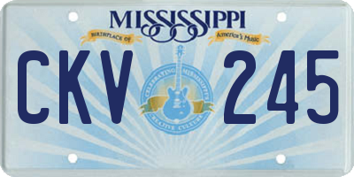 MS license plate CKV245