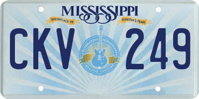 MS license plate CKV249