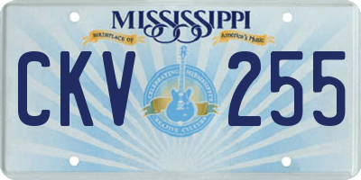MS license plate CKV255