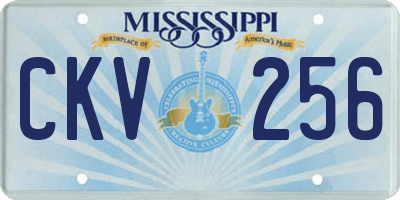 MS license plate CKV256