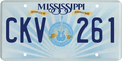 MS license plate CKV261