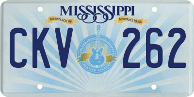 MS license plate CKV262