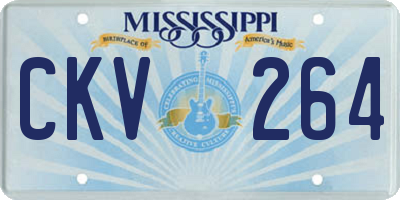 MS license plate CKV264