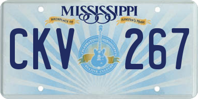 MS license plate CKV267