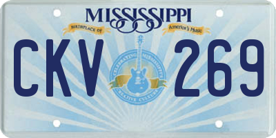 MS license plate CKV269