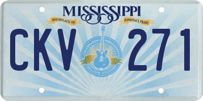 MS license plate CKV271