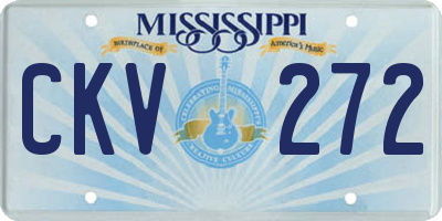 MS license plate CKV272
