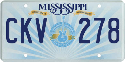 MS license plate CKV278