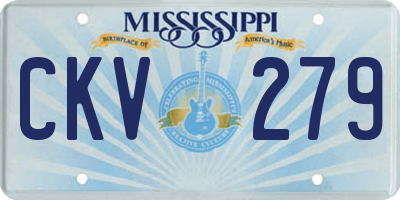 MS license plate CKV279