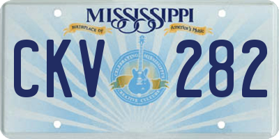 MS license plate CKV282