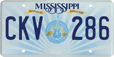 MS license plate CKV286