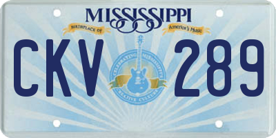 MS license plate CKV289