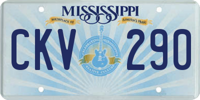 MS license plate CKV290