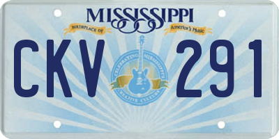 MS license plate CKV291