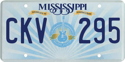 MS license plate CKV295