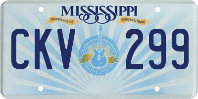 MS license plate CKV299