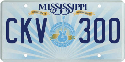 MS license plate CKV300