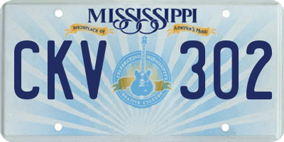 MS license plate CKV302