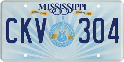 MS license plate CKV304