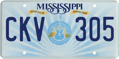 MS license plate CKV305