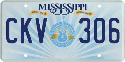 MS license plate CKV306