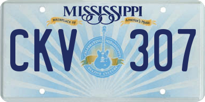 MS license plate CKV307