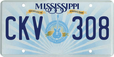 MS license plate CKV308