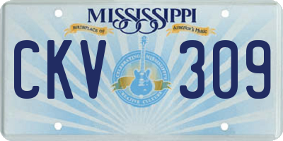 MS license plate CKV309