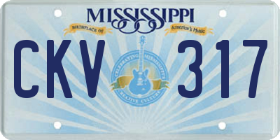 MS license plate CKV317